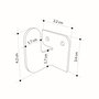 Wallity Luxa Metal Hanger Negro Set de 3